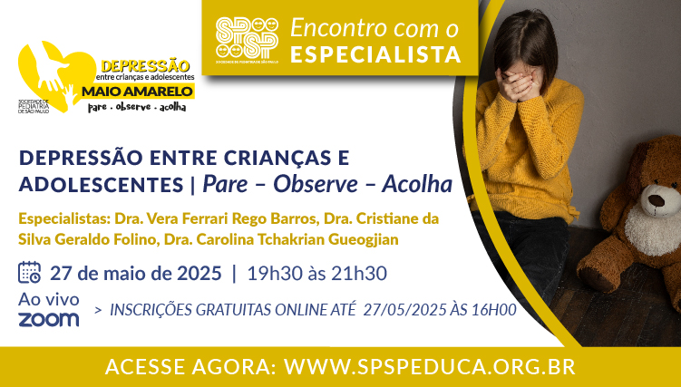 Depressão entre Crianças e Adolescentes - PARE - OBSERVE - ACOLHA - Maio Amarelo